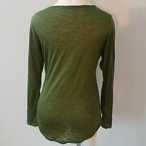 Lucky Olive Green top Size M - Picture 3 of 4
